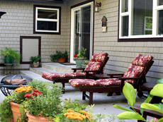 Relax in the privacy of the patio
