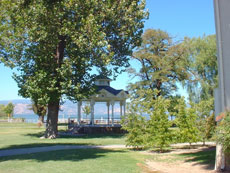 The gazebo nearby at Lakeport’s Library Park